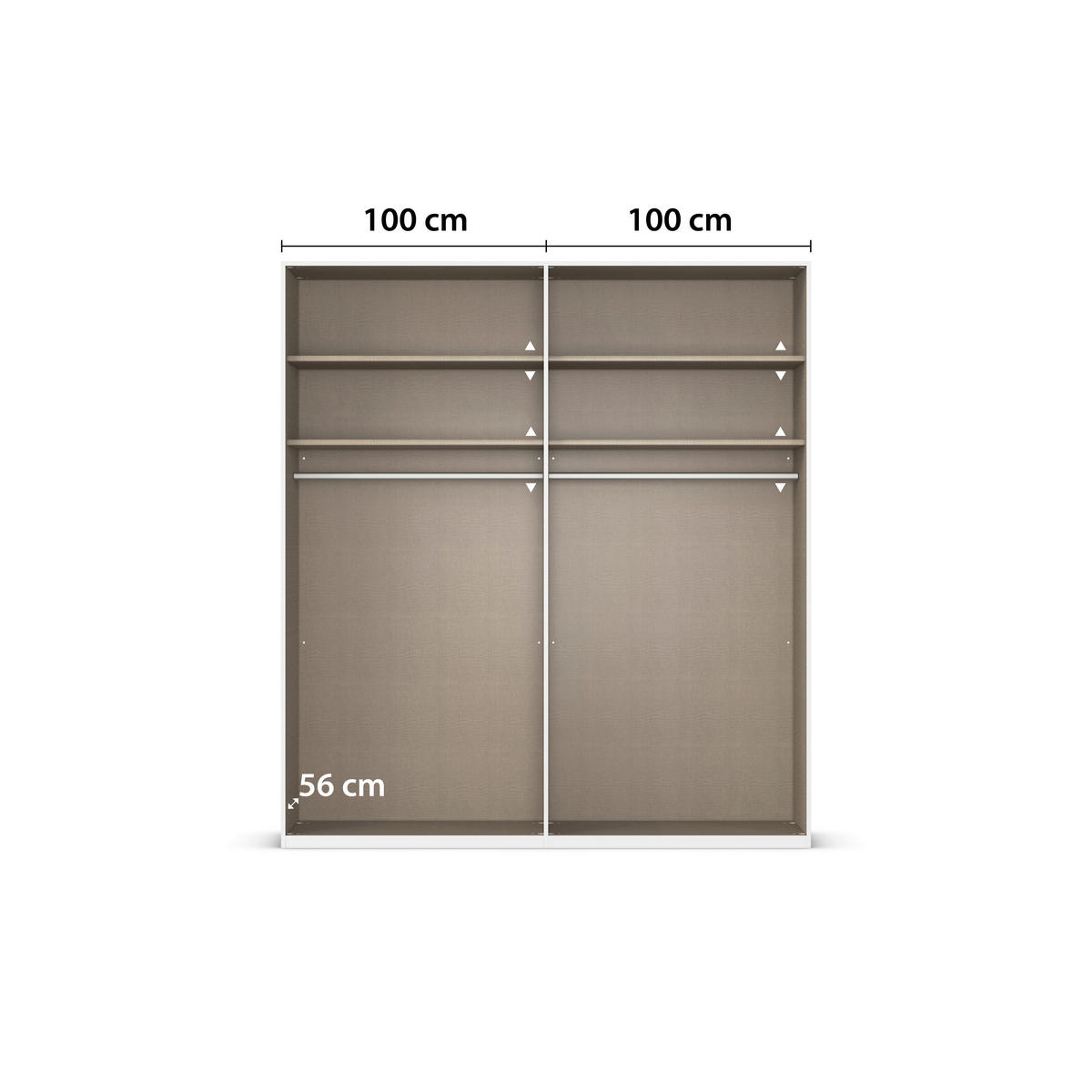 DREHTÜRENSCHRANK 201/235/61 cm,  in Graphitfarben, 4-türig  - Graphitfarben, Basics, Glas/Holzwerkstoff (201/235/61cm) - Novel