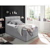 BOXSPRINGBETT 120/200 cm  in Grau  - Schwarz/Grau, Basics, Kunststoff/Textil (120/200cm) - MID.YOU
