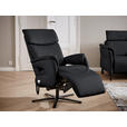 RELAXSESSEL in Leder Anthrazit  - Anthrazit/Schwarz, Design, Leder/Metall (70/117/85cm) - Dieter Knoll