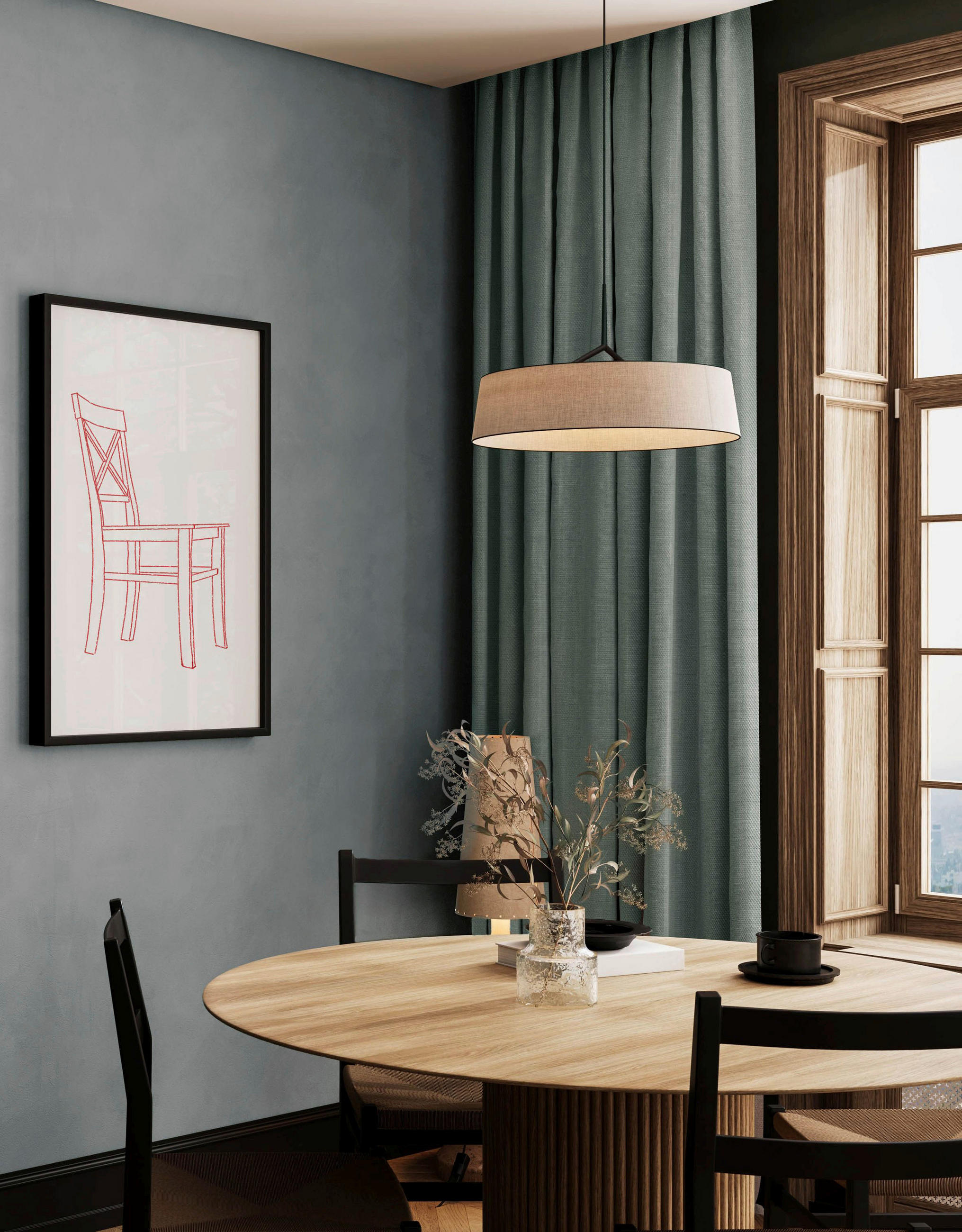 VORHANGSTOFF per lfm blickdicht  - Jadegrün, Basics, Textil (148cm) - Esposa