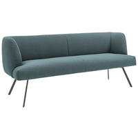 SITZBANK in Metall, Textil Anthrazit, Türkis  - Türkis/Anthrazit, Design, Textil/Metall (230/87/64cm) - Venjakob