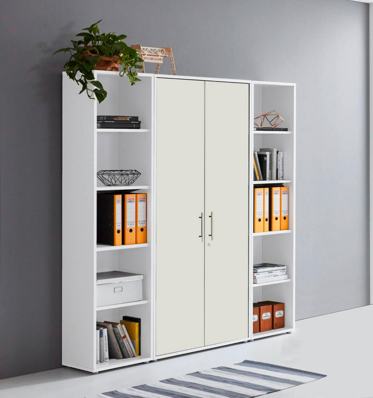 AKTENSCHRANK 173/186/33 cm  - Weiß, MODERN, Holzwerkstoff (173/186/33cm) - MID.YOU