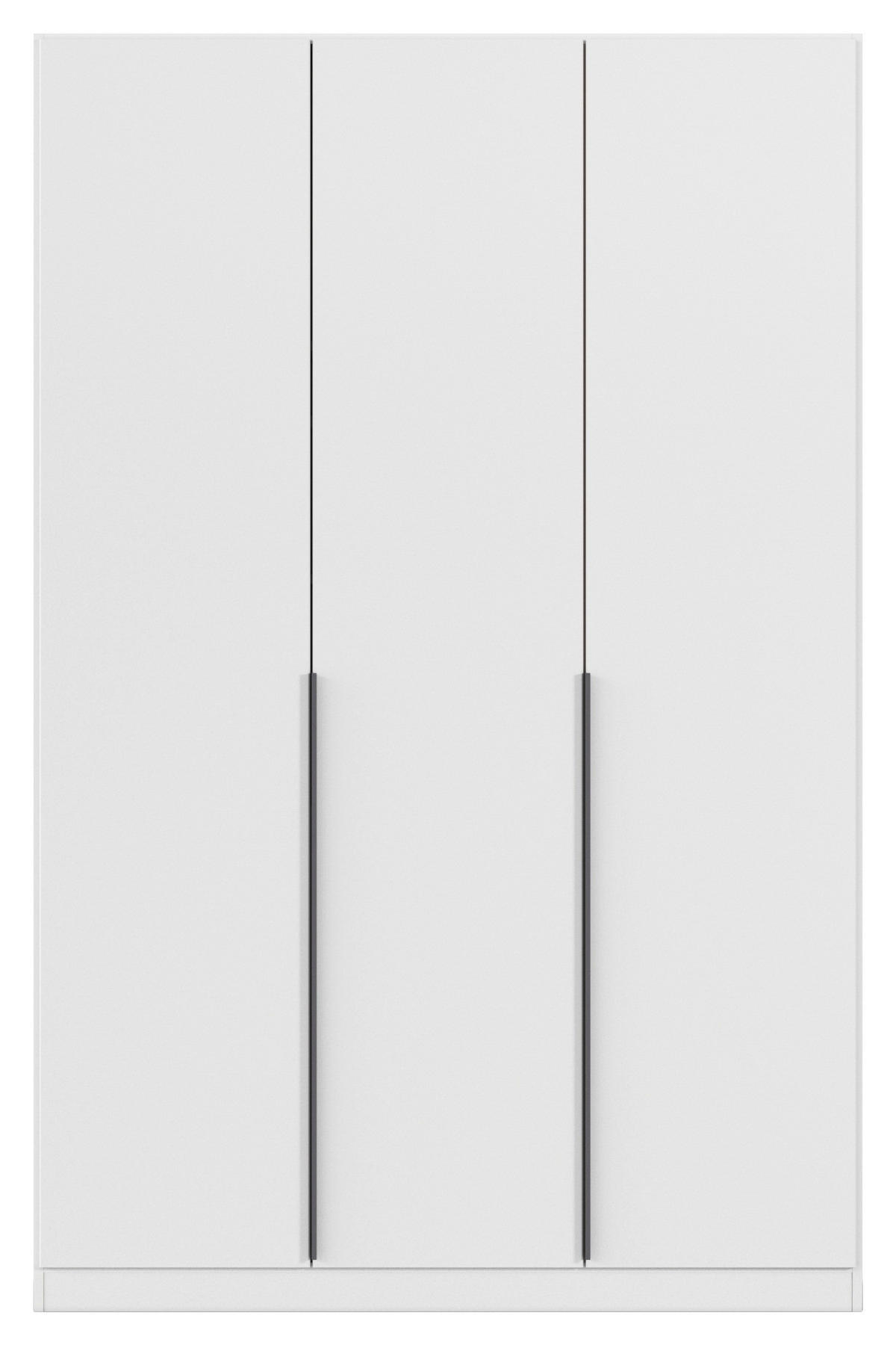 DREHTÜRENSCHRANK  in Weiß  - Weiß/Grau, MODERN, Holzwerkstoff (136/229/54cm) - Rauch Möbel