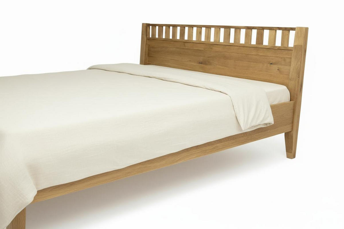 BETT 180/200 cm,  in Eichefarben, Wildeiche,  - Wildeiche/Eichefarben, Basics, Holz (180/200cm) - Chameo
