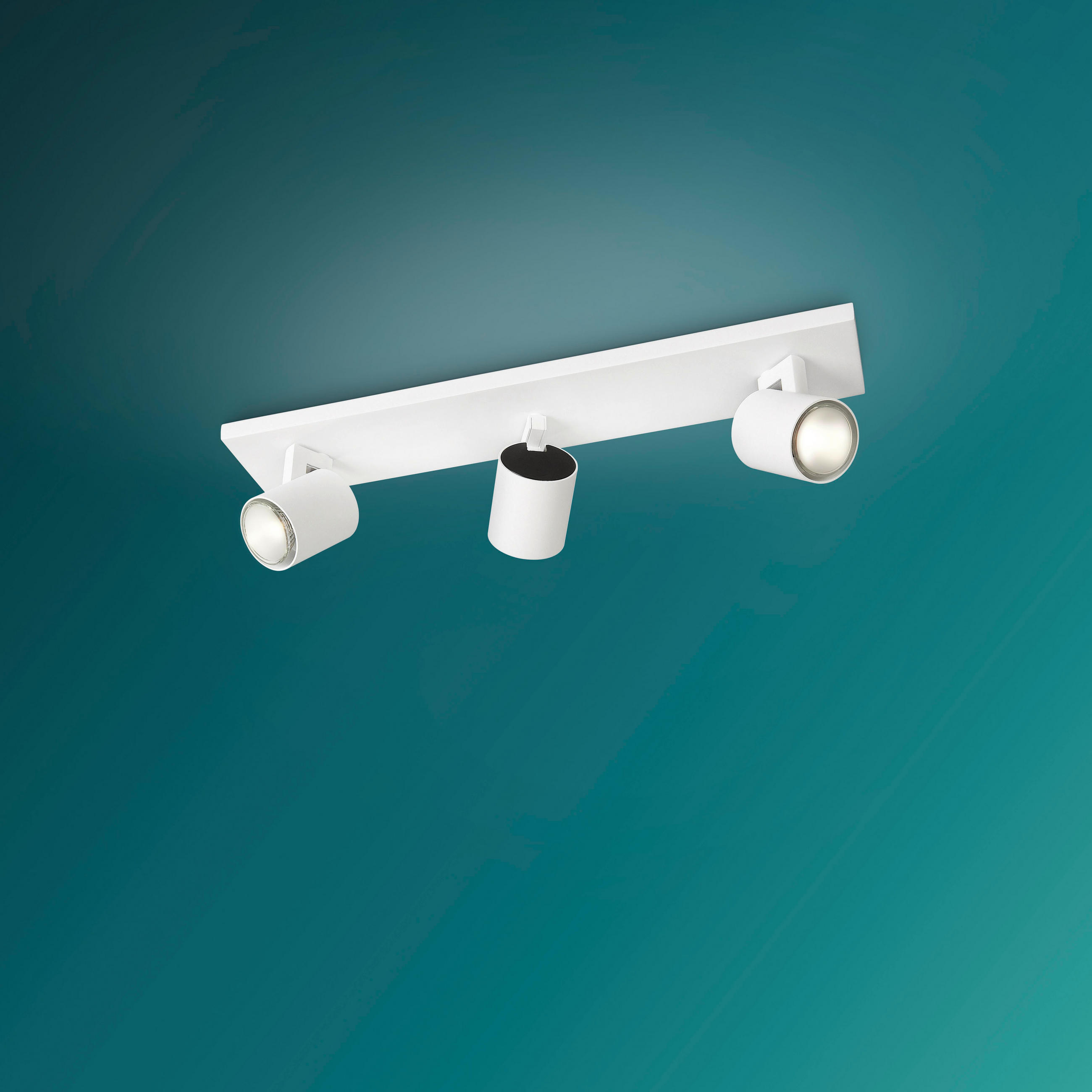 DECKENLEUCHTE Spot Runner 48/10,9/9 cm   - Weiß, Basics, Metall (48/10,9/9cm) - Philips
