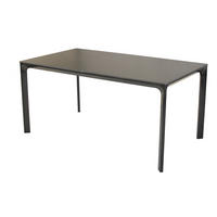 GARTENTISCH Metall, Glas Graphitfarben rechteckig  - Graphitfarben, KONVENTIONELL, Glas/Metall (160/90/75cm) - Gardenson