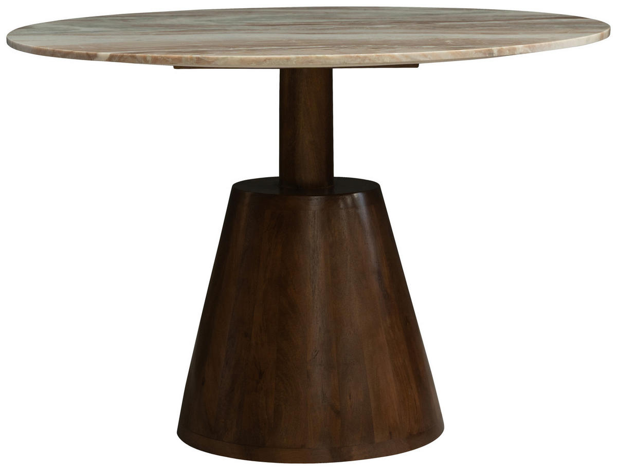 ESSTISCH in Holz, Stein 110/76/110 cm  - Walnussfarben, MODERN, Holz/Stein (110/76/110cm) - Livetastic