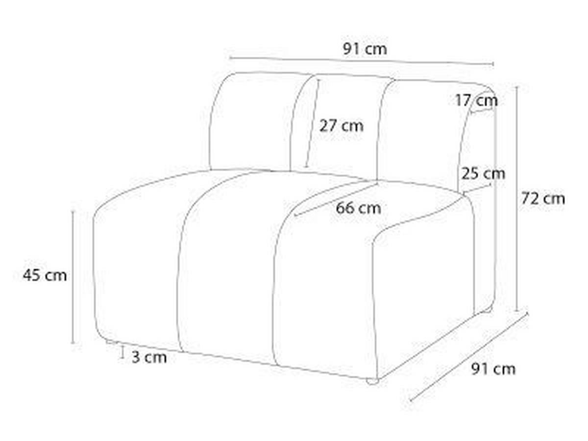 SOFAELEMENT ANNECY Bouclé Dunkelblau  - Schwarz/Dunkelblau, MODERN, Kunststoff/Textil (91/72/91cm)