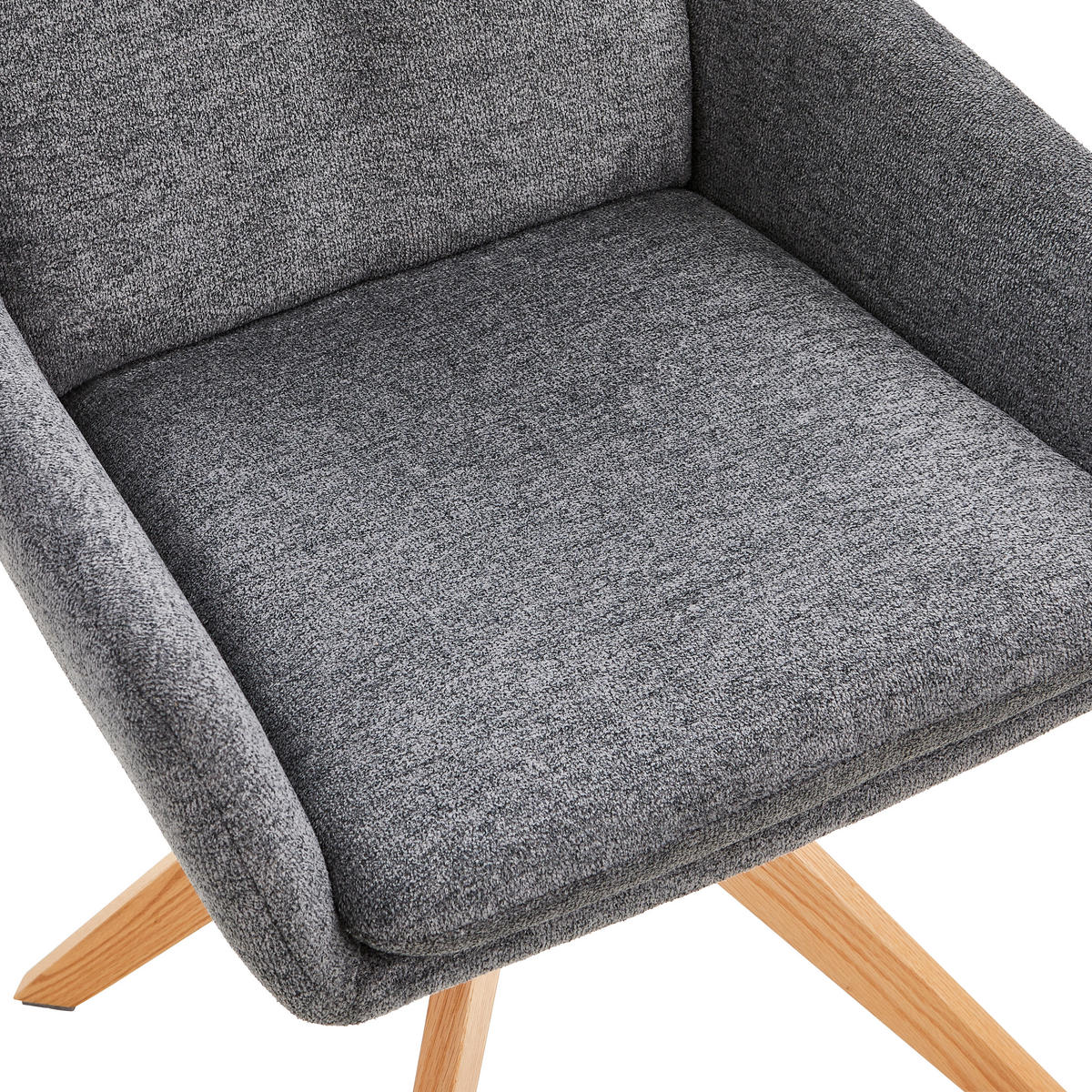 ARMLEHNSTUHL in Holz, Metall, Textil Grau  - Eichefarben/Grau, MODERN, Holz/Textil (59/91/65cm) - Livetastic