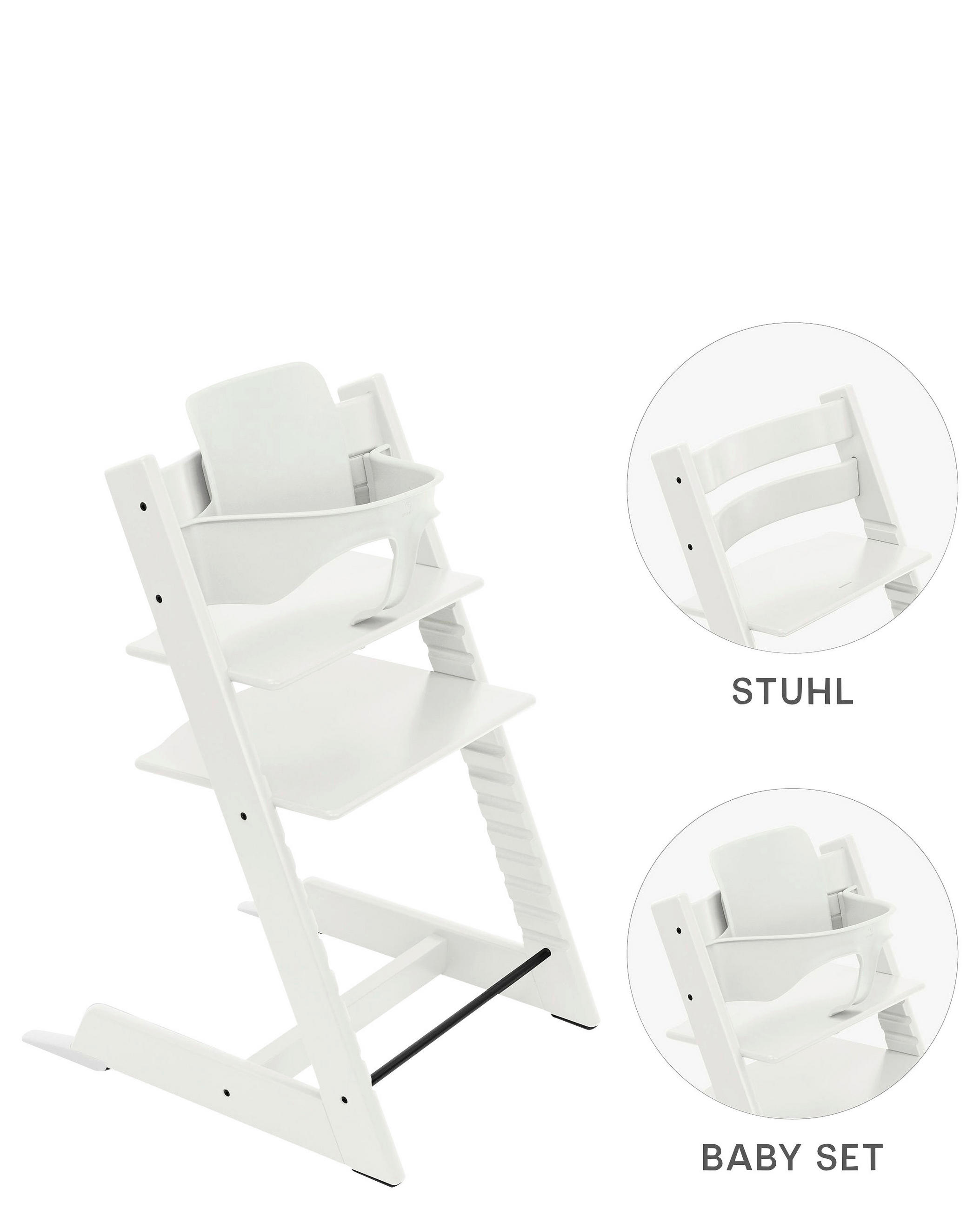 HOCHSTUHL-SET Tripp Trapp Bundles Weiß White  - Weiß, Basics, Holz (83/57/46cm) - Stokke
