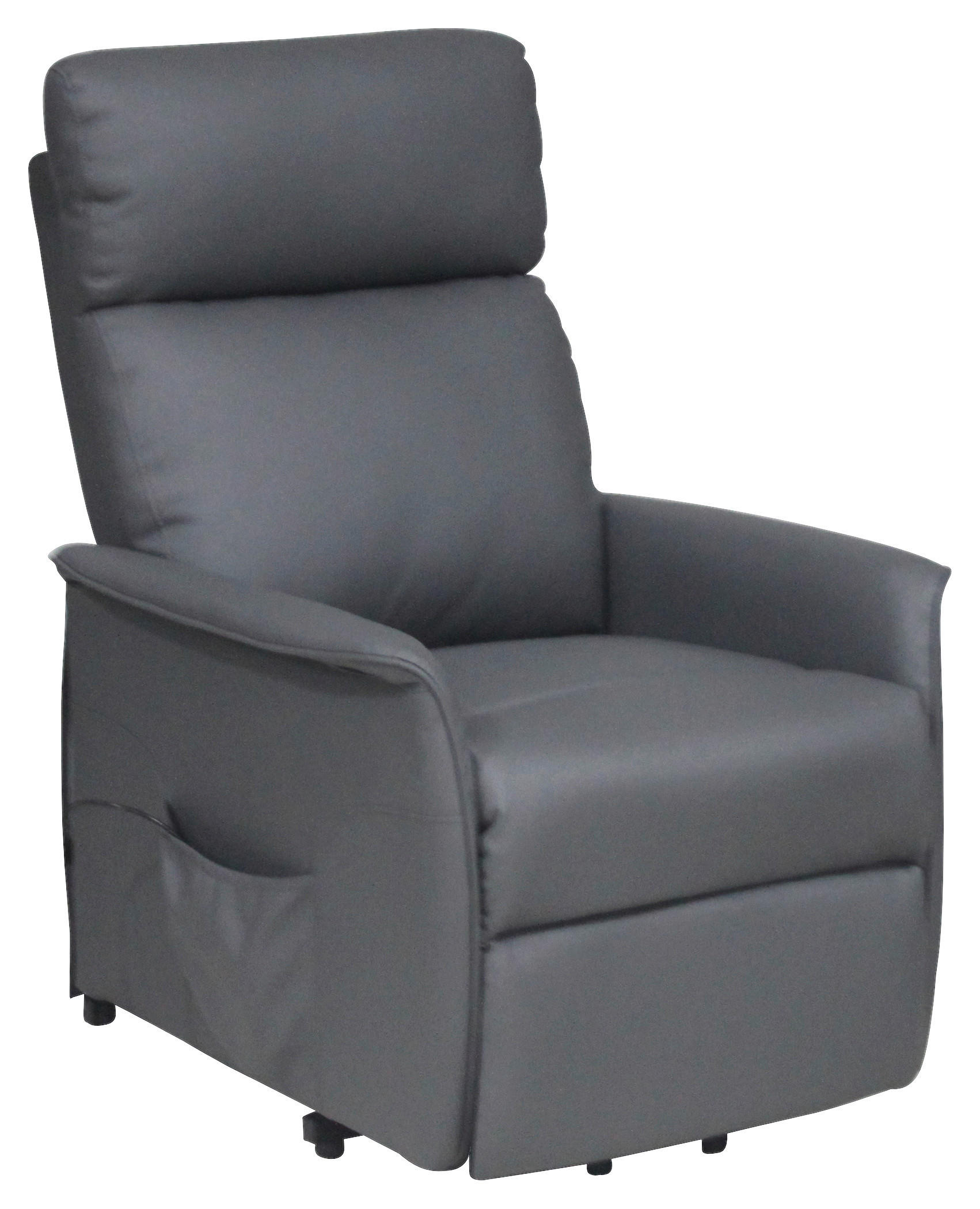 Fernsehsessel Elektrisch Graham Lederlook Grau