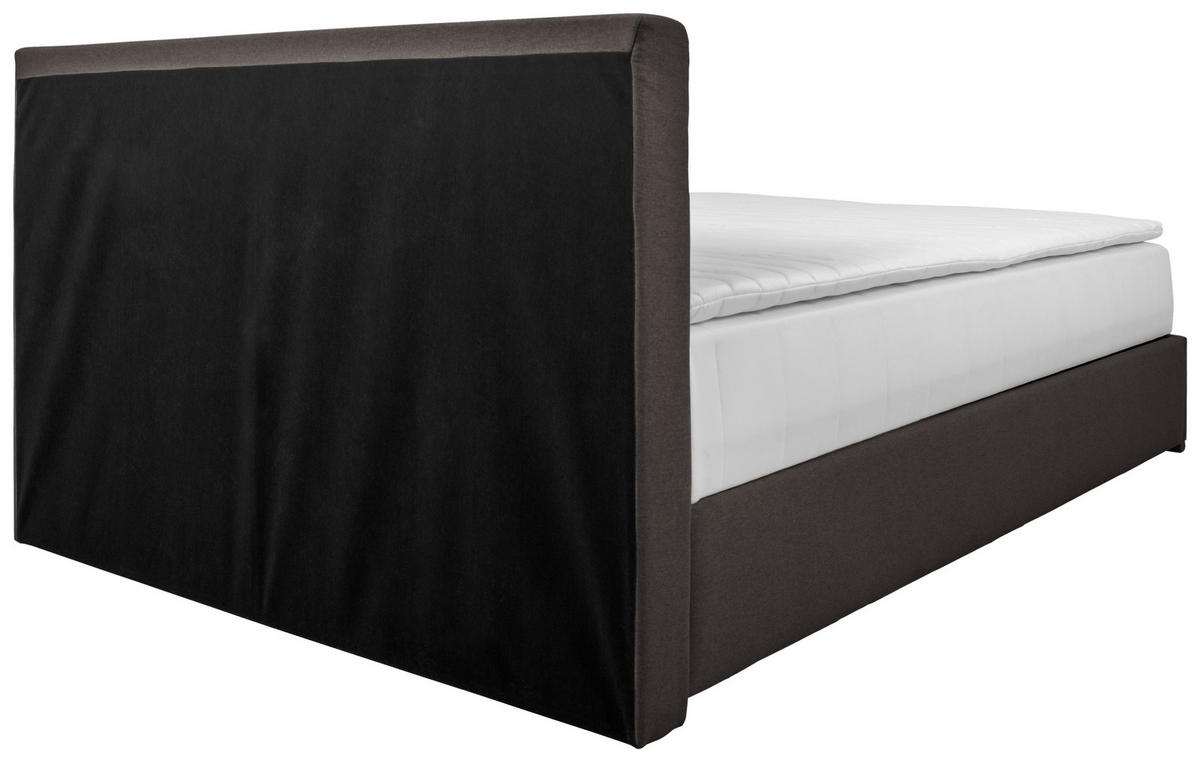 POLSTERBETT Bettkasten, Topper 140/200 cm  in Anthrazit  - Chromfarben/Anthrazit, KONVENTIONELL, Holz/Kunststoff (140/200cm) - MID.YOU