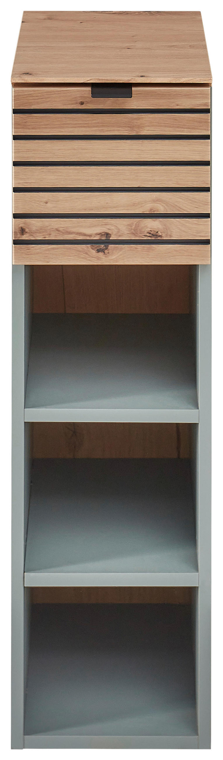 HÄNGEELEMENT in Salbeigrün, Eiche Artisan   - Salbeigrün/Schwarz, Design, Holzwerkstoff/Metall (25/84/37cm) - Voleo