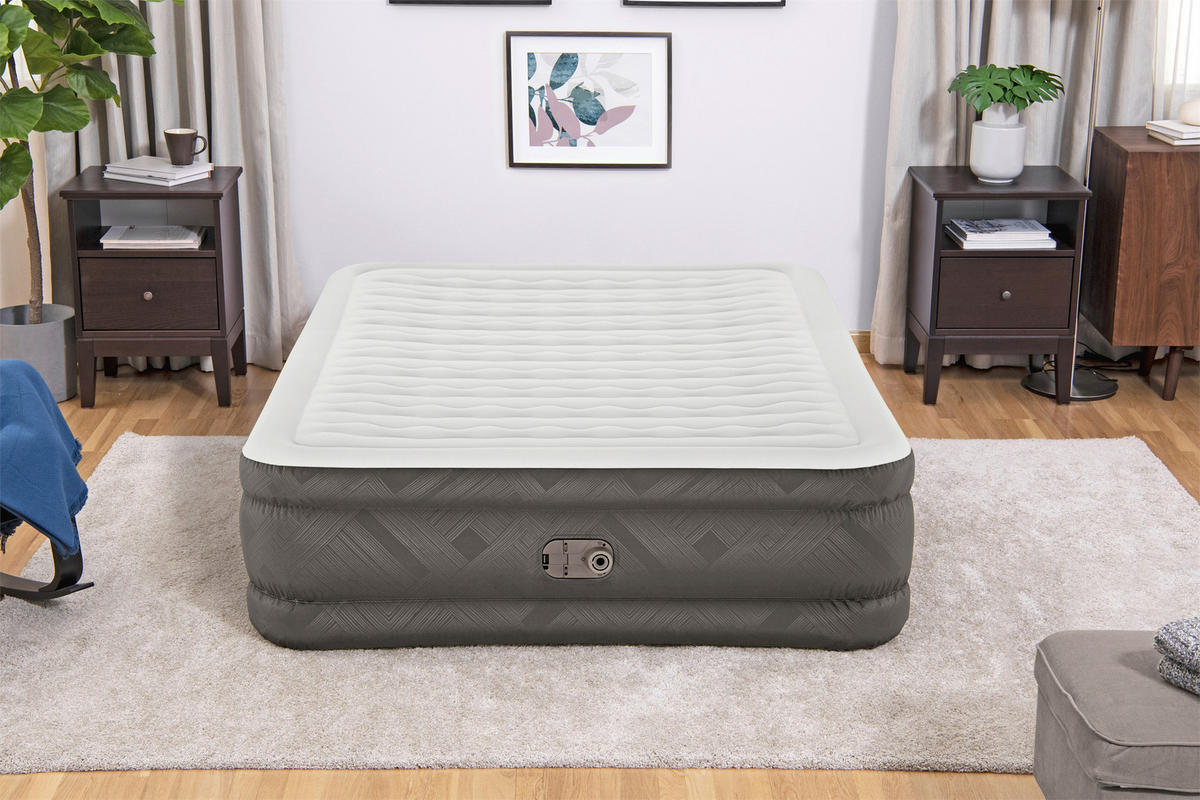 LUFTBETT FORTECH QUEEN 69050 Grau, Dunkelgrau  - Dunkelgrau/Grau, KONVENTIONELL, Kunststoff (203/152/46cm) - Bestway