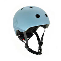 KINDERHELM  - Blaugrau, Trend, Kunststoff/Textil (S-Mnull) - Scoot and Ride