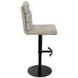 BARHOCKER Webstoff Sandfarben Eisen Stoffauswahl, Sitzfläche 360° drehbar  - Sandfarben/Schwarz, Design, Textil/Metall (42/90-117/58,5cm) - Novel