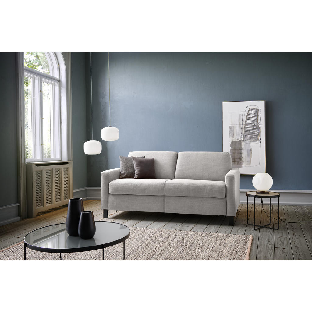 Thumbnail - Dieter Knoll Schlafsofa, Hellgrau, Textil, Buche, Uni, 2-Sitzer, 184x92x102 cm, Fußauswahl, Stoffauswahl, Armteilvariant...