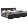BOXSPRINGBETT 180/200 cm  in Dunkelgrau  - Chromfarben/Dunkelgrau, KONVENTIONELL, Holzwerkstoff/Textil (180/200cm) - RUF Betten