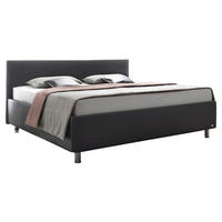 BOXSPRINGBETT 180/200 cm  in Dunkelgrau  - Chromfarben/Dunkelgrau, KONVENTIONELL, Holzwerkstoff/Textil (180/200cm) - RUF Betten