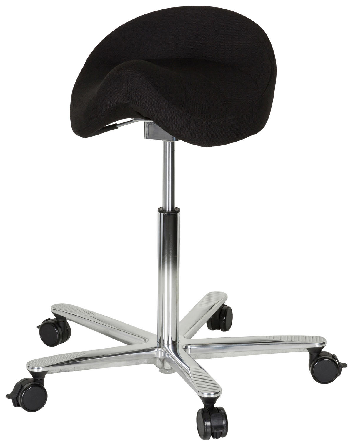KONTORSPALL  svart  - aluminiumfärg/svart, Modern, metall/textil (83/45/50cm) - MID.YOU