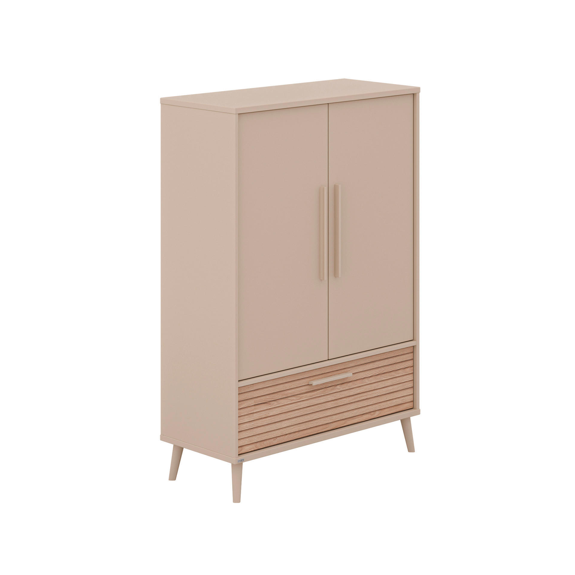 BABYKLEIDERSCHRANK Eefje Beige, Eichefarben  - Eichefarben/Beige, Basics, Holzwerkstoff (94,8/139,2/41,1cm) - Paidi