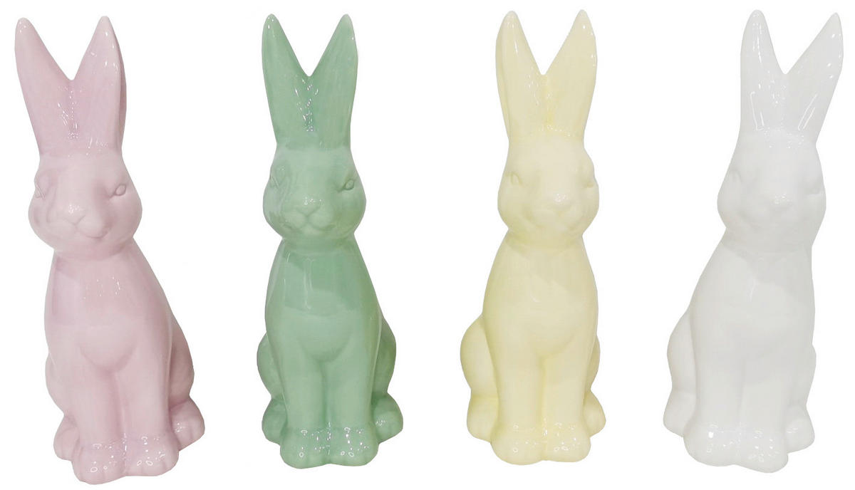 DEKOHASE - Pink/Gelb, LIFESTYLE, Keramik (8,5/18,2/6,3cm)