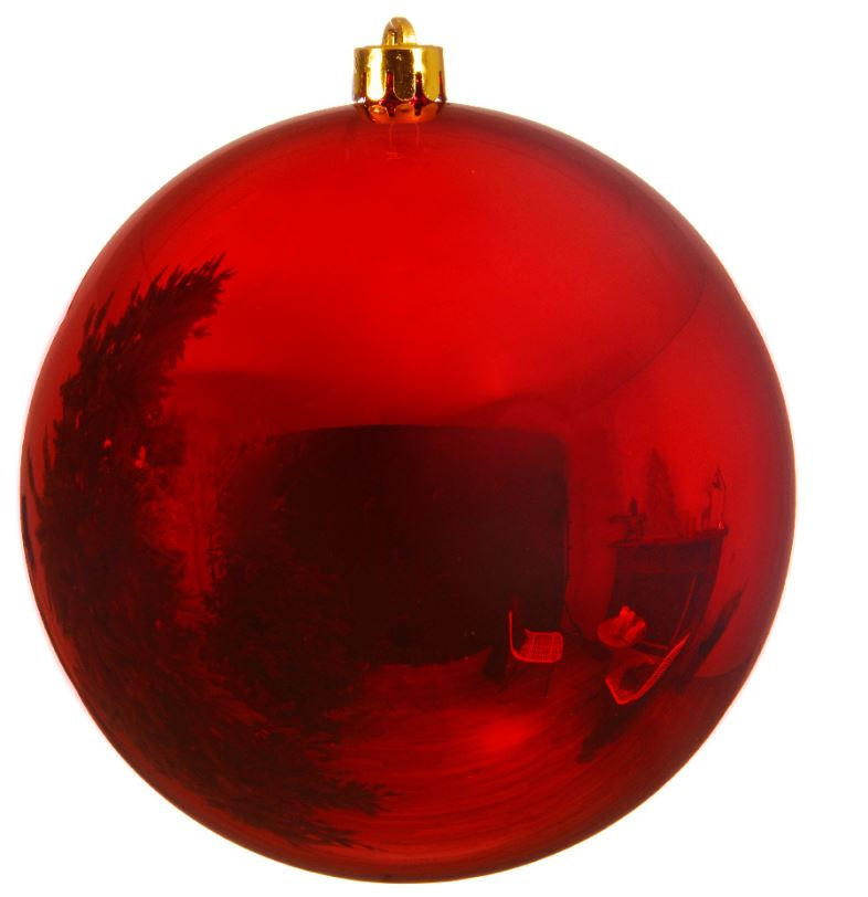 CHRISTBAUMKUGEL 14 cm  - Rot, Basics, Kunststoff (14cm)