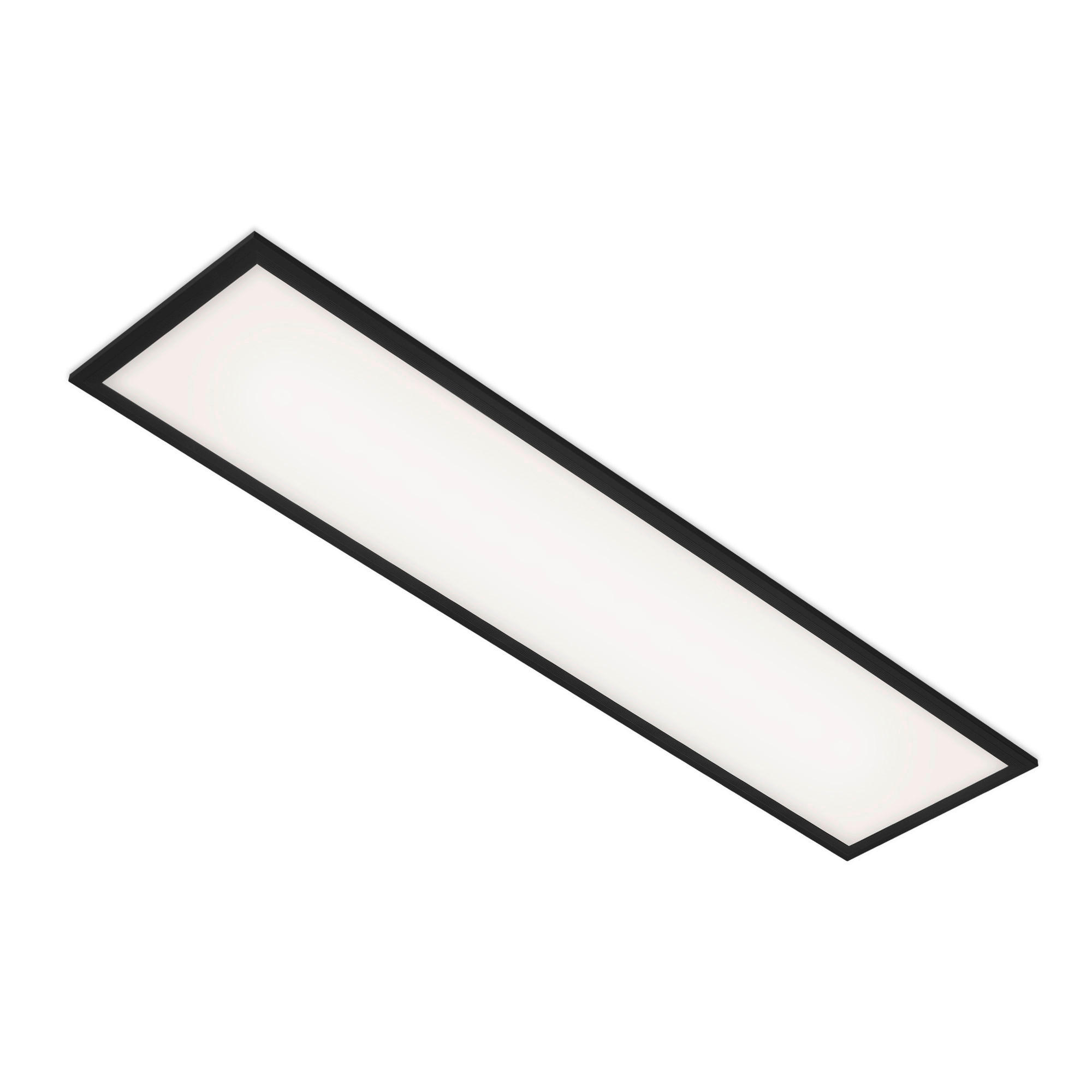 LED-DECKENLEUCHTE 100/25/6 cm   - Schwarz, Design, Kunststoff (100/25/6cm)