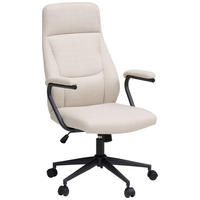 DREHSTUHL Webstoff Creme, Schwarz  - Creme/Schwarz, MODERN, Kunststoff/Textil (60/106-114/65cm) - MID.YOU