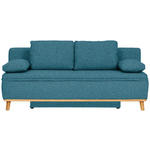 SCHLAFSOFA in Webstoff Petrol  - Petrol/Naturfarben, KONVENTIONELL, Holz/Textil (203/95/96cm) - Venda
