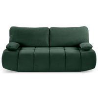 SCHLAFSOFA LAUDER  mit Cord Smaragdgrün  - Smaragdgrün/Schwarz, Basics, Kunststoff/Textil (207/93/105cm) - MID.YOU