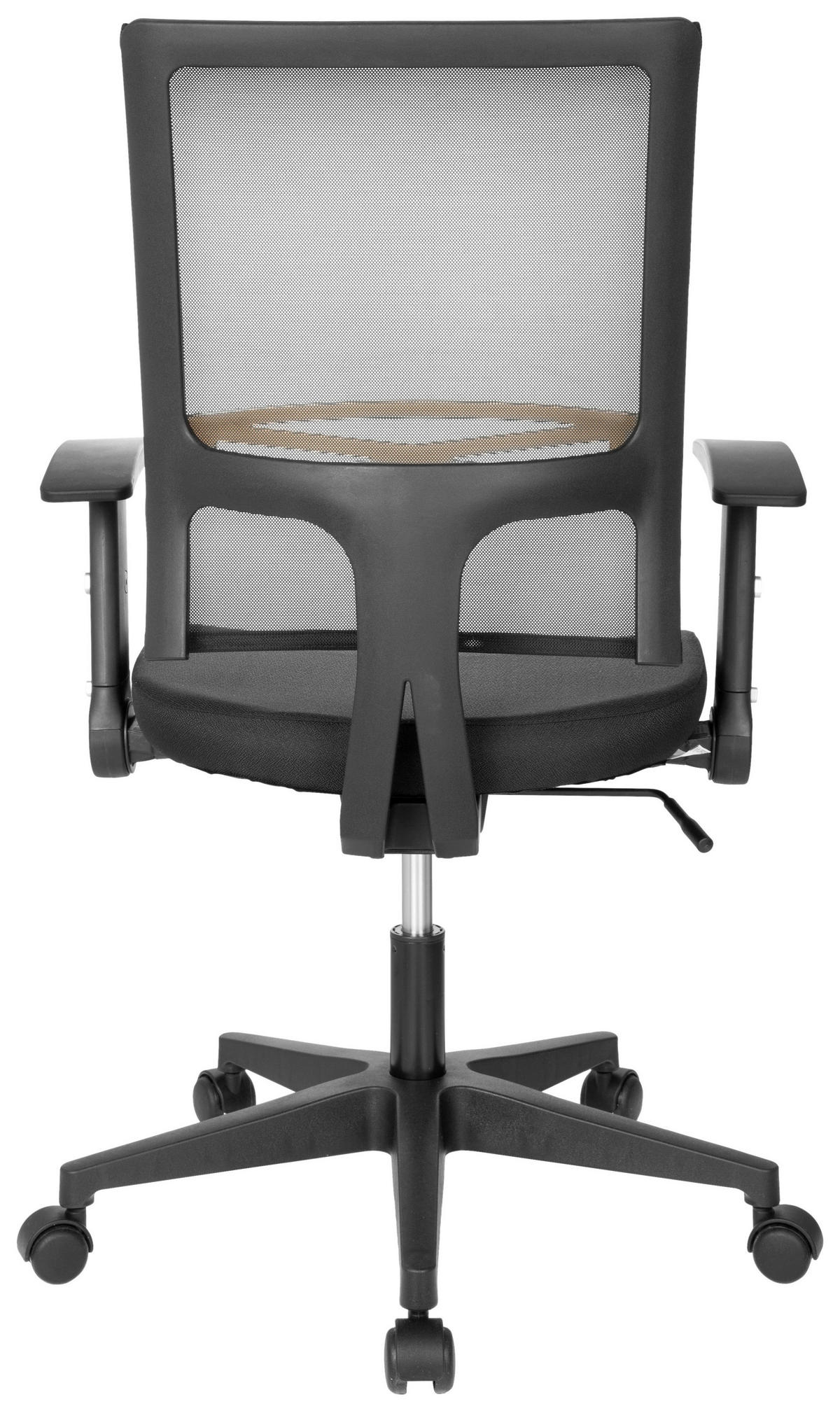 DREHSTUHL  in Netzbespannung, Flachgewebe Schwarz  - Schwarz, MODERN, Kunststoff/Textil (66/110/50cm) - MID.YOU