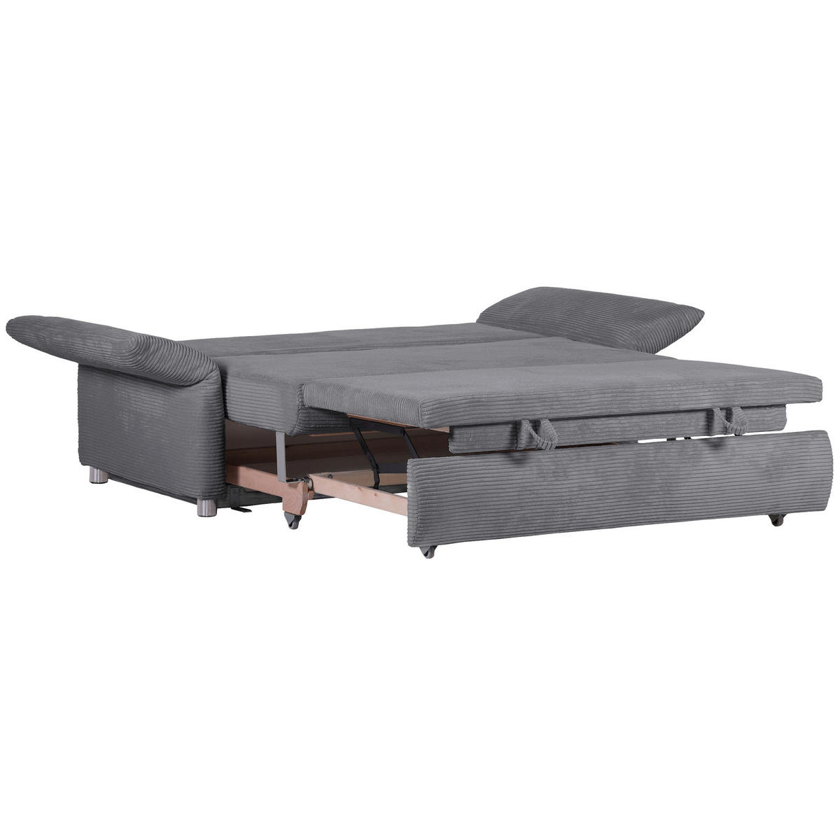 BÄDDSOFFA i manchester ljusgrå  - kromfärg/ljusgrå, Design, textil/plast (176/81/98cm) - MID.YOU