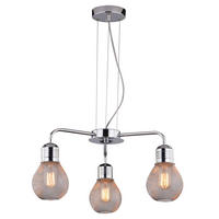 PENDELLEUCHTE 46/46/125 cm  - Chromfarben, KONVENTIONELL, Metall (46/46/125cm)