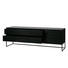 LOWBOARD - Schwarz, Design, Leder/Holz (180/60,5/44cm) - Ambia Home LOWBOARD - Schwarz, Design, Leder/Holz (180/60,5/44cm) - Ambia Home