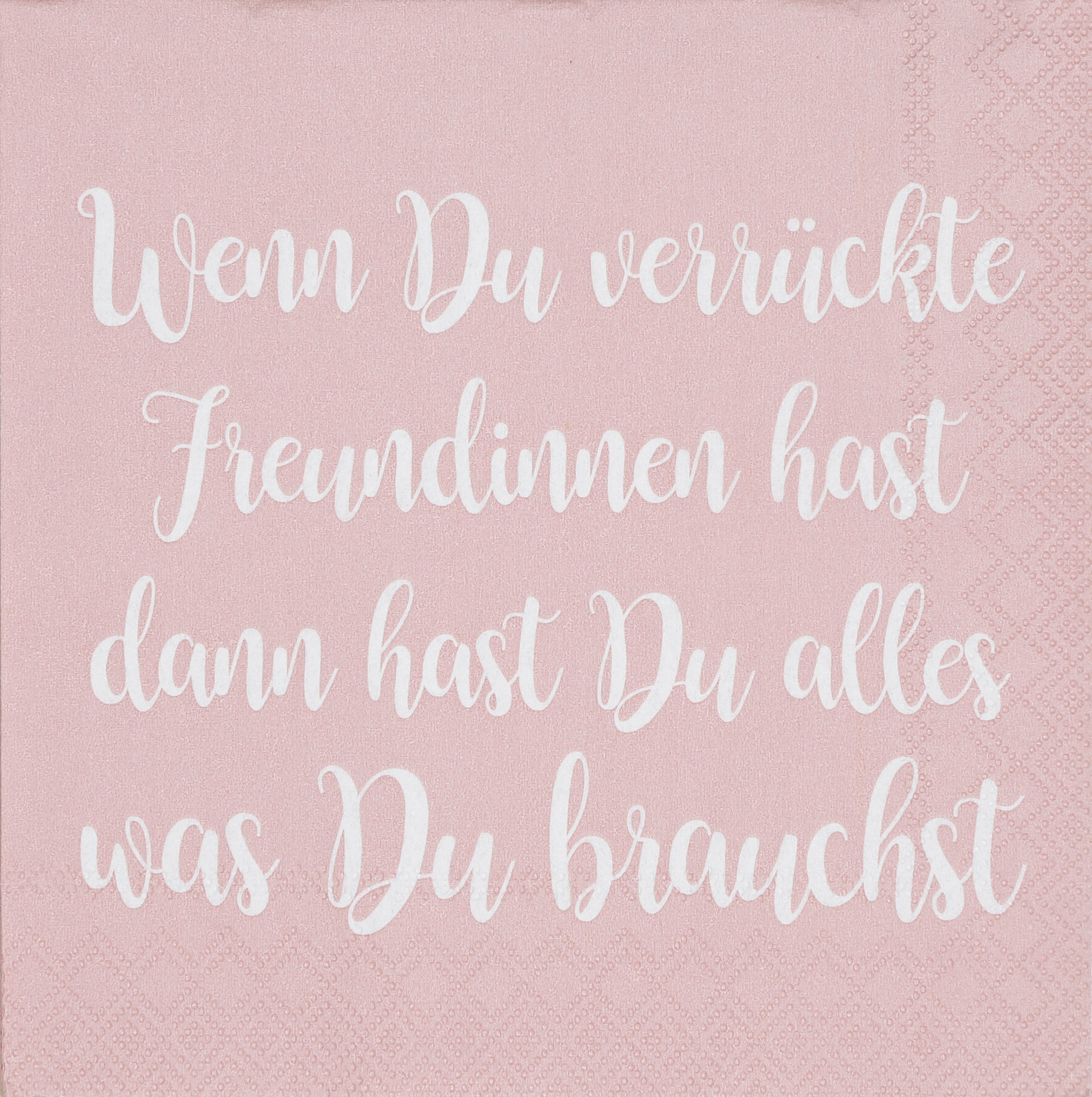 SERVIETTE  25/25 cm   - Rosa, Basics, Papier (25/25cm) - Räder