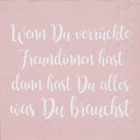 SERVIETTE  25/25 cm   - Rosa, Basics, Papier (25/25cm) - Räder