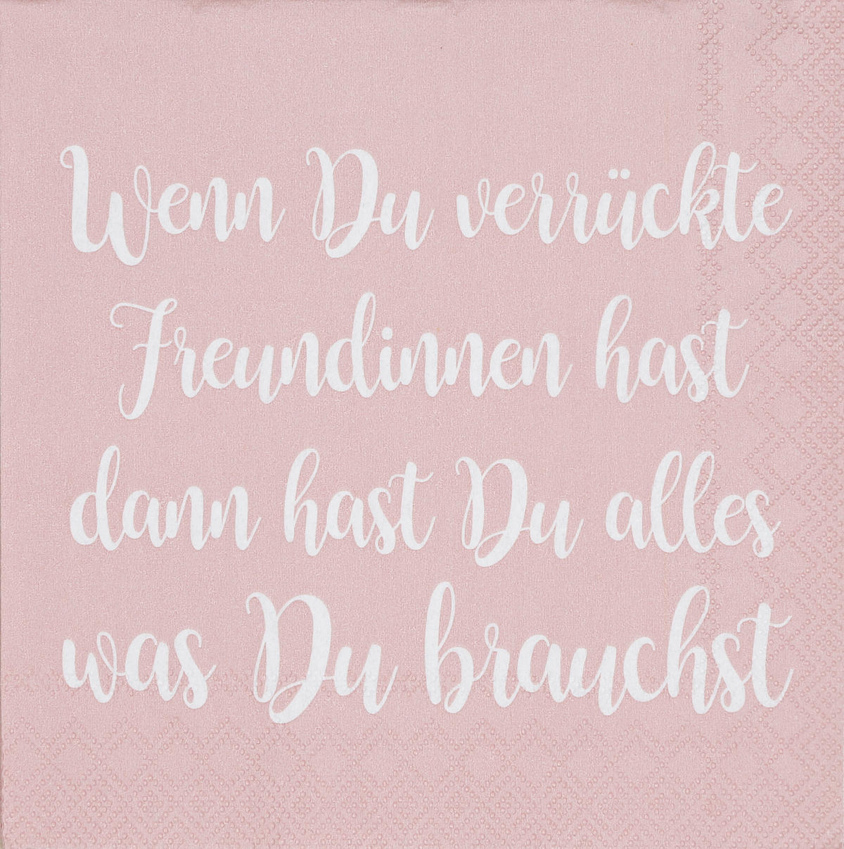 SERVIETTE  25/25 cm   - Rosa, Basics, Papier (25/25cm) - Räder