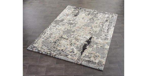 VINTAGE-TEPPICH 65/130 cm Timeline Quantum Hellgrau - Hellgrau, Design, Textil (65/130cm) - Novel