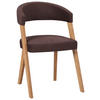 STUHL  in Lederlook, Mikrofaser  - Wildeiche/Eichefarben, Modern, Holz/Textil (56/81/66cm) - Venda