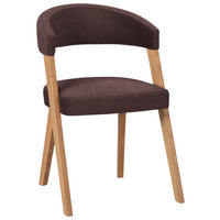 STUHL  in Lederlook, Mikrofaser  - Wildeiche/Eichefarben, Modern, Holz/Textil (56/81/66cm) - Venda