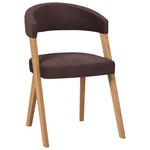 STUHL in Holz, Textil Dunkelbraun, Wildeiche  - Wildeiche/Eichefarben, MODERN, Holz/Textil (56/81/66cm) - Venda