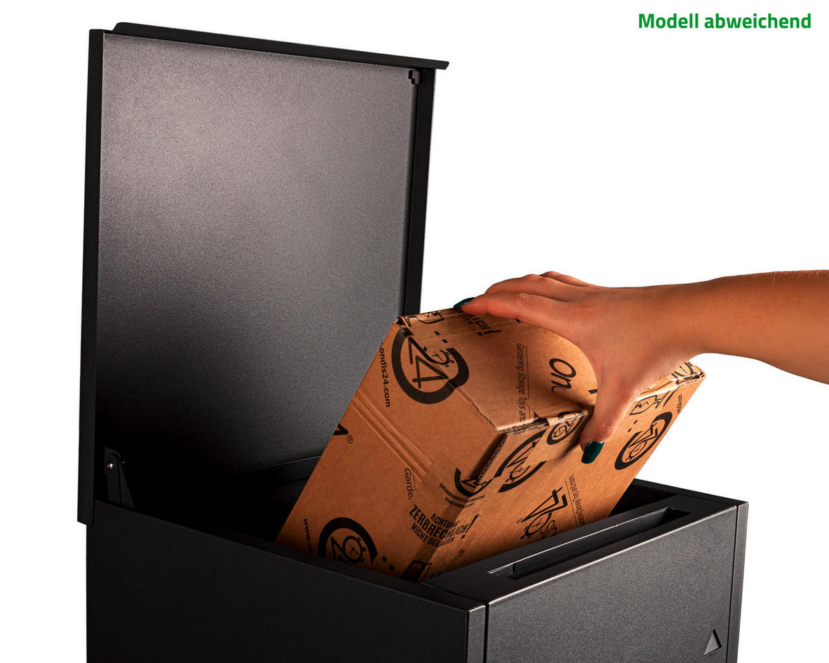 PAKETBOX 39,5/118,5/38,5 cm  - Schwarz, Basics, Metall (39,5/118,5/38,5cm)