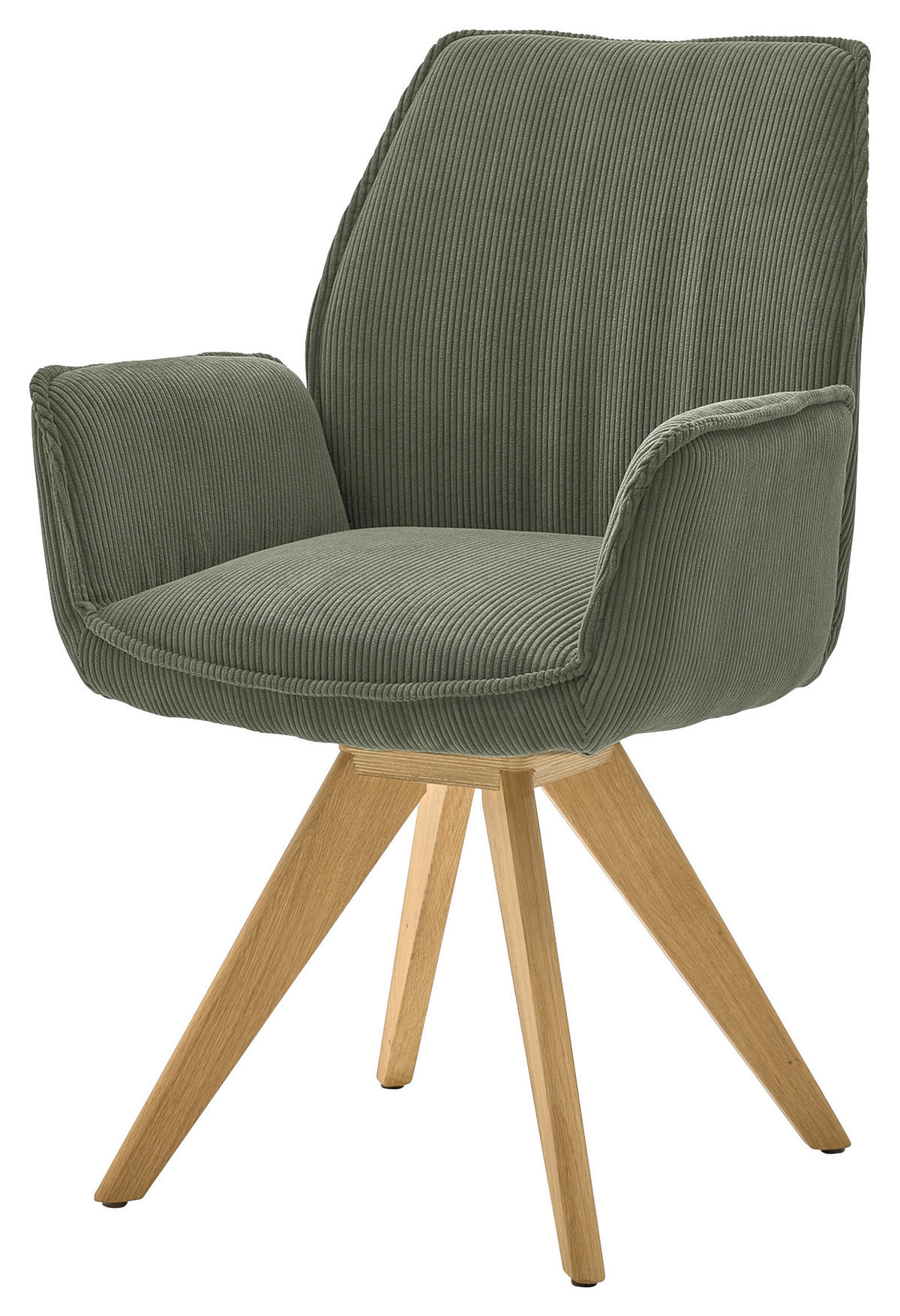 ARMLEHNSTUHL  in Cord  - Wildeiche/Eichefarben, Design, Holz/Textil (63/91/65cm) - Musterring