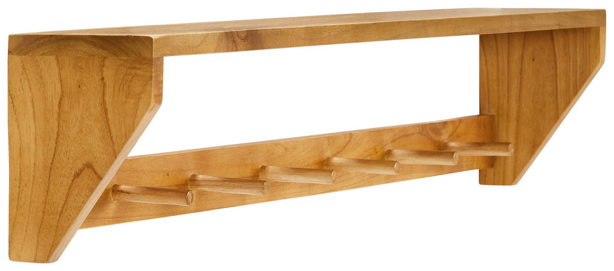 WANDGARDEROBE - Hellbraun/Naturfarben, Natur, Holz (100/15/20cm) - MID.YOU
