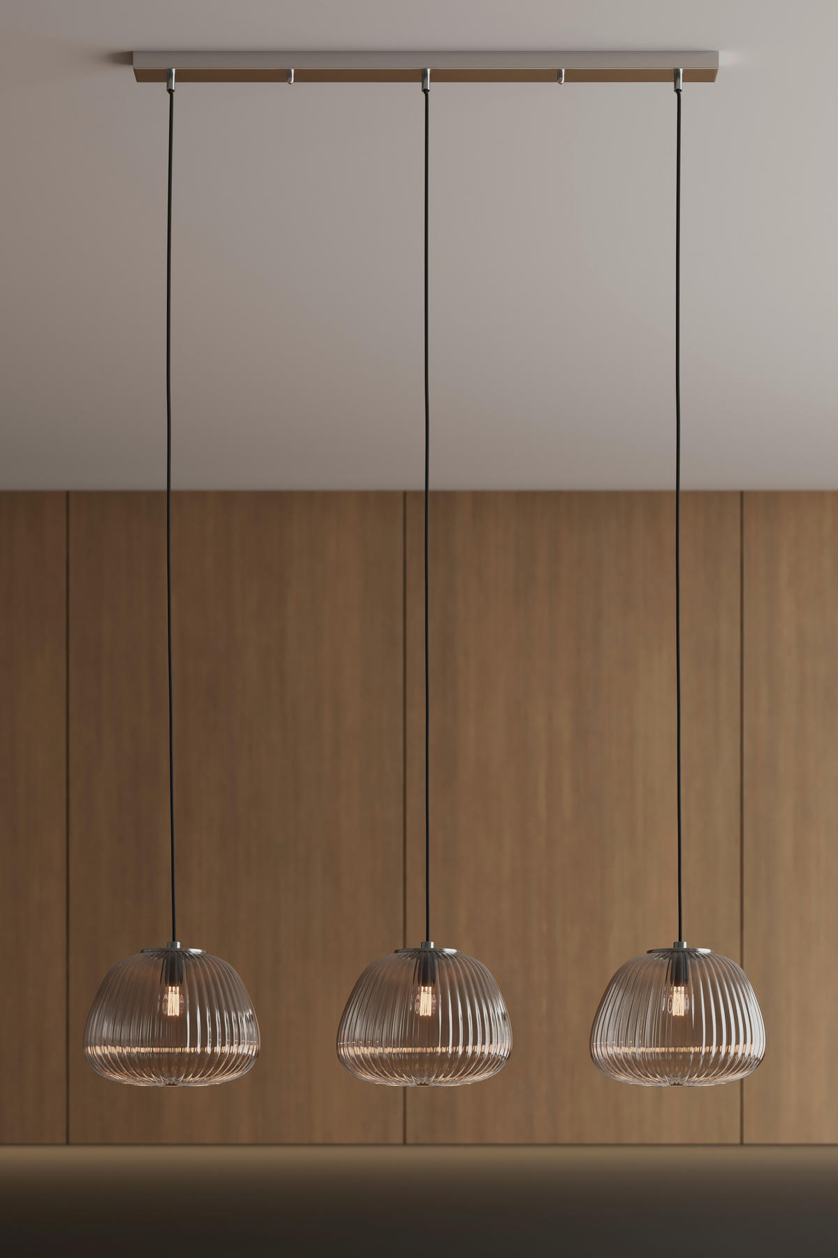 ZÁVĚSNÉ SVÍTIDLO, 95/25/150 cm  - barvy chromu, Lifestyle, sklo (95/25/150cm) - Dieter Knoll