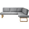 ECKBANK 240/174 cm  in Grau, Eichefarben  - Eichefarben/Grau, Design, Holz/Textil (240/174cm) - Dieter Knoll