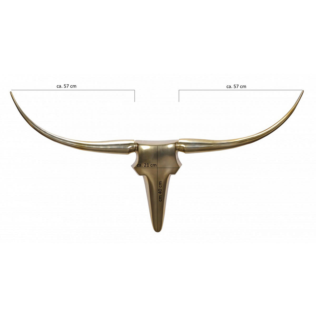 WANDDEKO  - Goldfarben, Modern, Metall (125/60/10cm) - MID.YOU