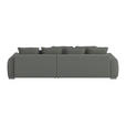 ECKSOFA Blaugrau Webstoff  - Chromfarben/Blaugrau, Design, Kunststoff/Textil (320/226cm) - Carryhome