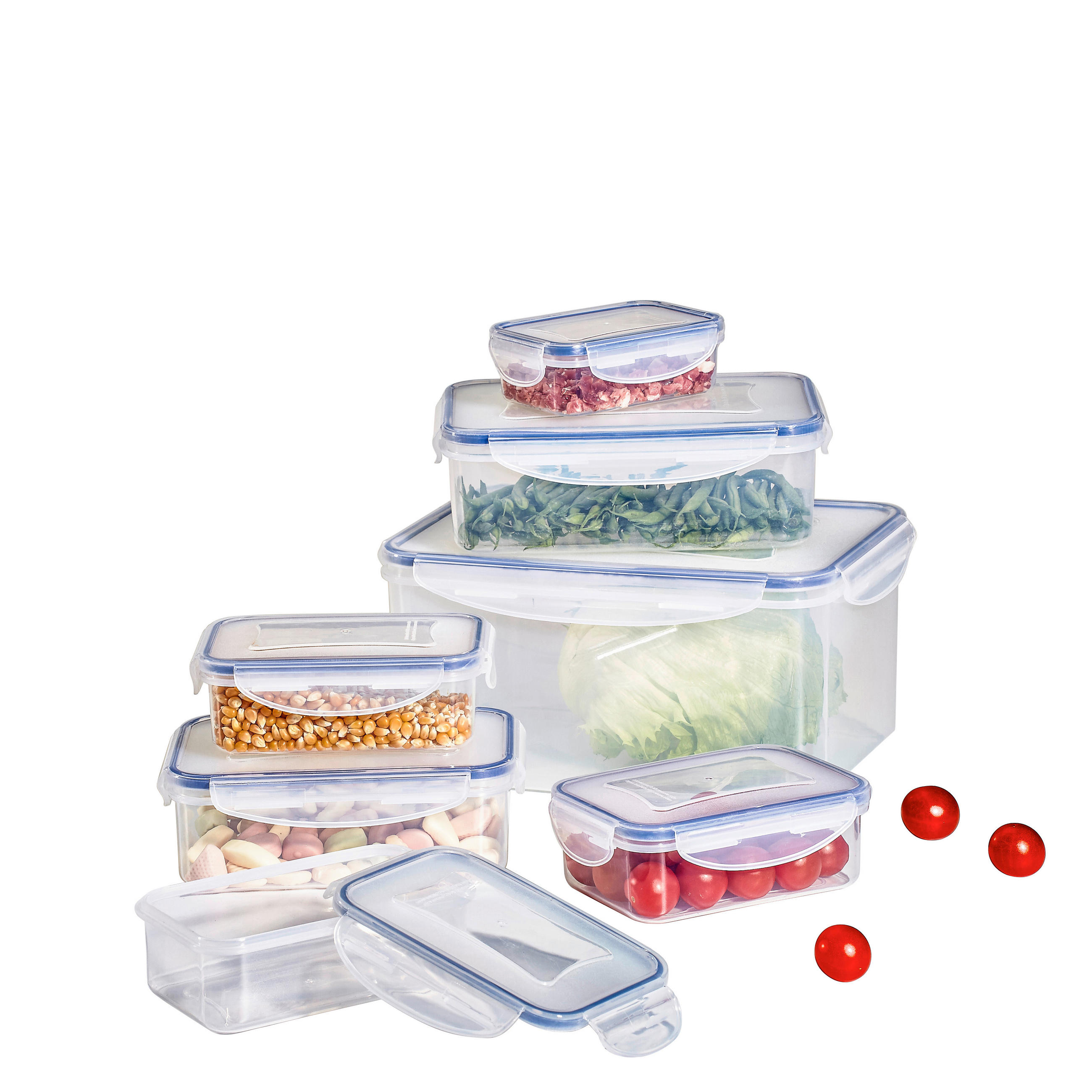 SET RECIPIENTE ALIMENTARE   - albastru/transparent, Basics, plastic - Homeware Profession.